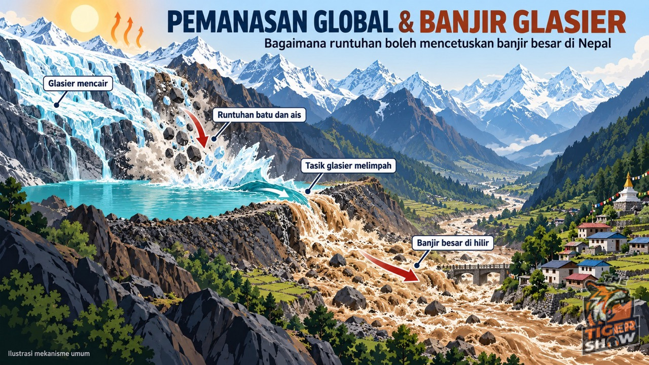 Saintis kaitkan keruntuhan glasier Nepal dengan pemanasan iklim