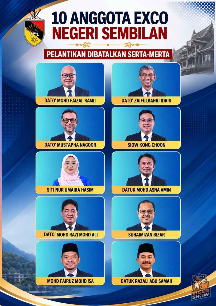 Peguam Negara: Pembatalan pelantikan 10 Exco Negeri Sembilan sah di sisi Undang-Undang Tubuh