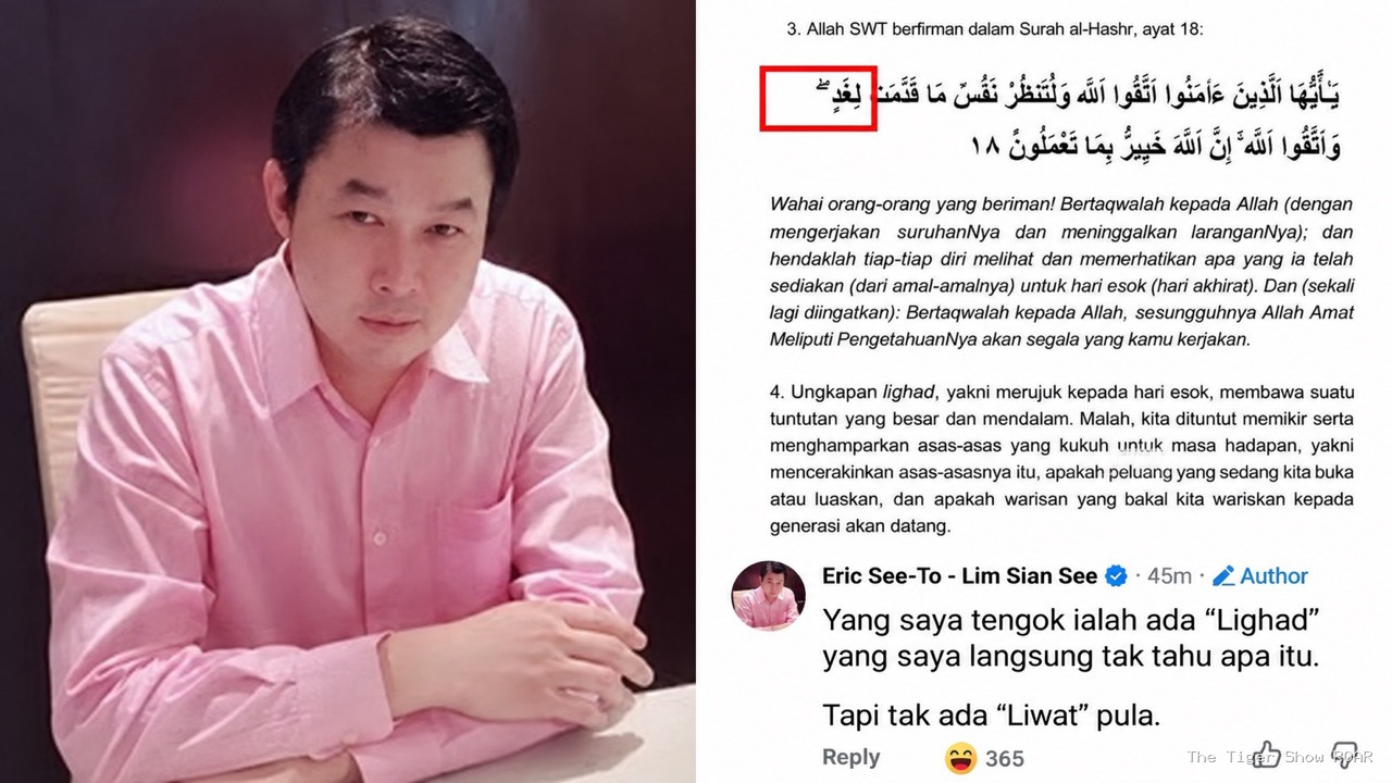 Komen 'lighad' cetus kecaman, Eric See-To kata dia sendiri akan buat laporan polis